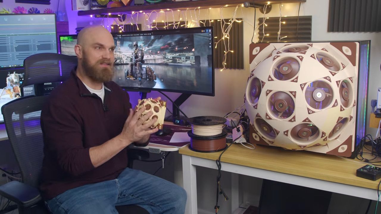  'Building the Superdome, a 15-fan PC side panel': YouTuber makes giant fan that looks amazing — and drops temperature by 20C 